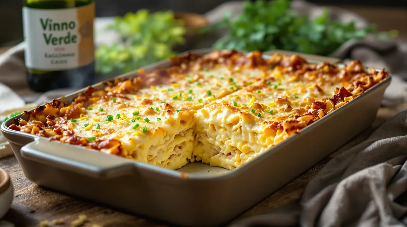 Lasanha de Bacalhau com Molho Branco