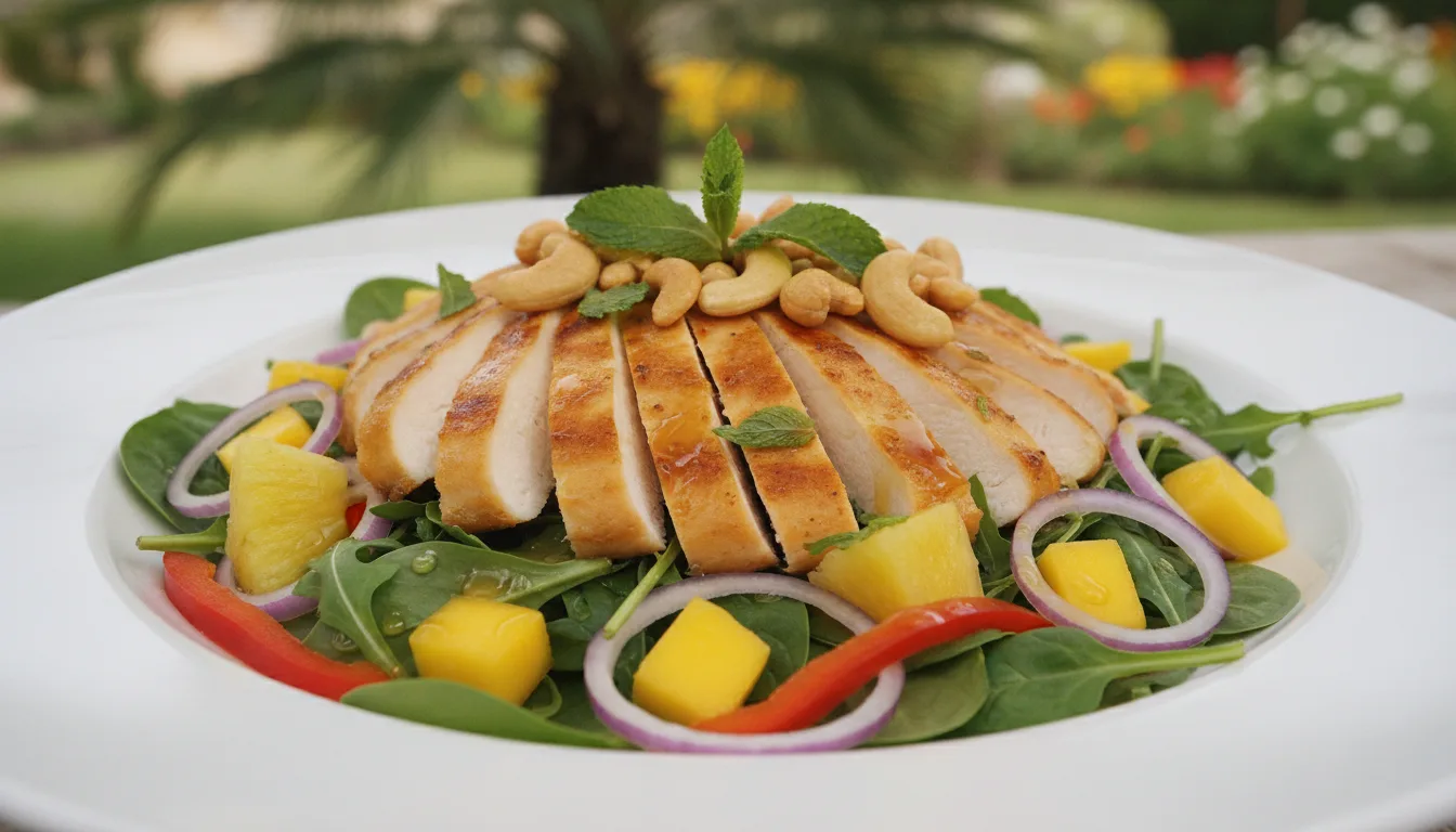 Salada de Frango Tropical (Brasileira, Refrescante e Nutritiva)