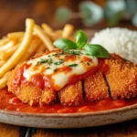 Frango à parmegiana australiano